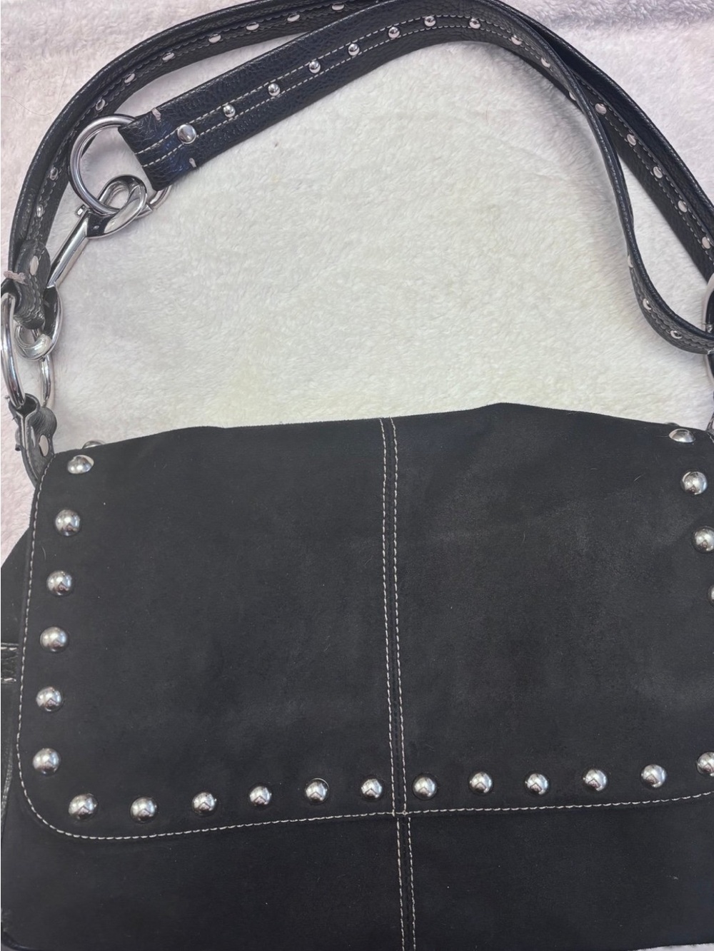 Kathy Van Zeeland Studded Suede Purse - Picture 3 of 12